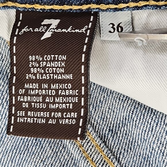 7 For All Mankind Standard Jeans Men's 36x30 Straight Leg Button Fly EUC Stretch - Picture 15 of 16